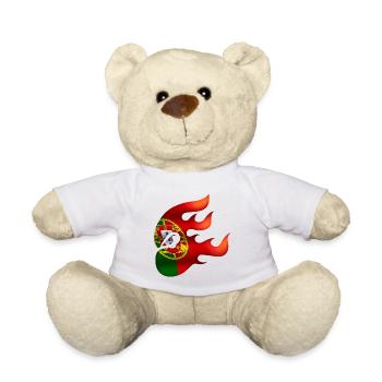 Drapeau du Portugal - Portugal - Ninja - Nounours - blanc - Devant