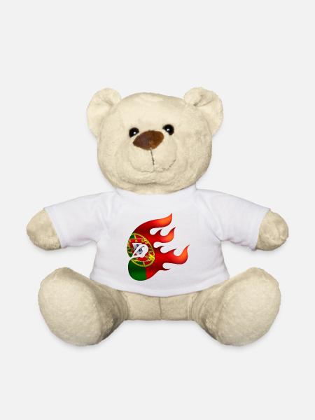 Flagge von Portugal - Portugal - Ninja - Teddy - Weiß