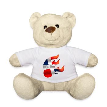 Flag of the Dominican Republic - Teddy Bear - white - Front