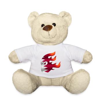 Qatar Flag - Qatar - Ninja - Teddy Bear - white - Front