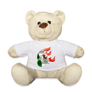 Drapeau du Mexique - Mexique - Ninja - Nounours - blanc - Devant