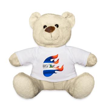 Drapeau du Nicaragua - Nicaragua - Ninja - Nounours - blanc - Devant