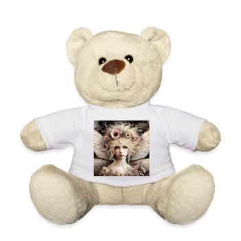 Faszinierende Blumenfee mit zierlichen Flügeln - Teddy - Weiß - Vorne