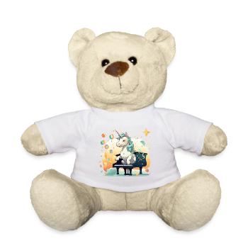 Piano Serenade Unicorn - Teddy Bear - white - Front