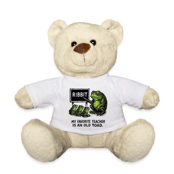 Lomu Frog Teaching Class Illustration - Teddy Bear - white - Front