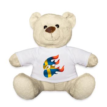 Drapeau de la Suède - Suède - Ninja - Nounours - blanc - Devant