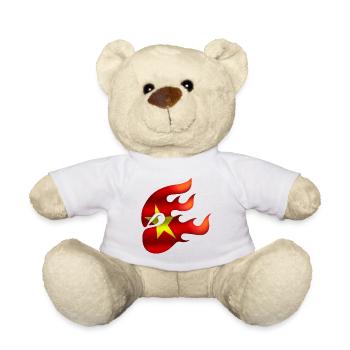 Drapeau du Vietnam - Vietnam - Ninja - Nounours - blanc - Devant