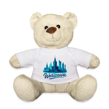 Warsaw Warszawa Capital Poland Gift - Teddy Bear - white - Front