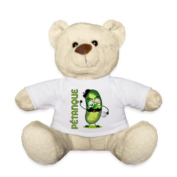 Pétanque Boule Moustache Cornichons - Nounours - blanc - Devant