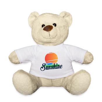 Tropischer "Summer"-Schriftzug - Sommerdesign - Teddy - Weiß - Vorne