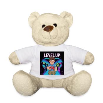 Retro Gamer niveau supérieur illustration - Nounours - blanc - Devant