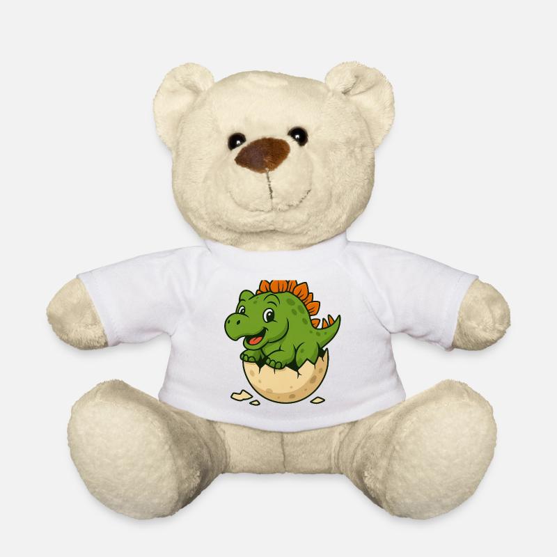 Cute dinosaur offspring on egg - Teddy Bear - white