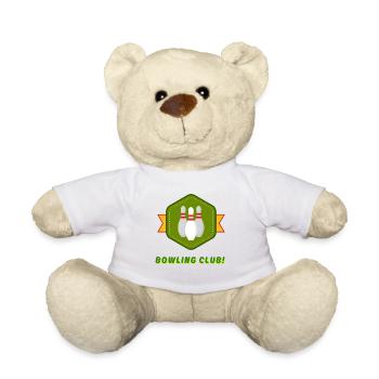Bowling Bowling Design im Vintage-Stil - Teddy - Weiß - Vorne