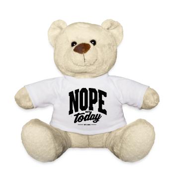 N O P E - Teddy Bear - white - Front