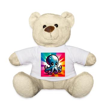 Octopus - Teddy Bear - white - Front