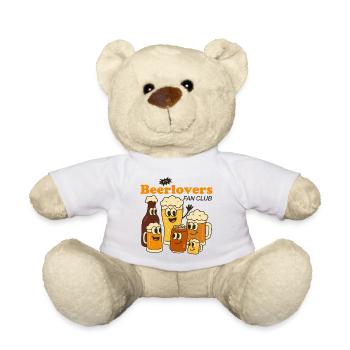 Bierliebhaber Karikatur Design - Teddy - Weiß - Vorne