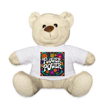 Floral power design - Teddy Bear - white - Front