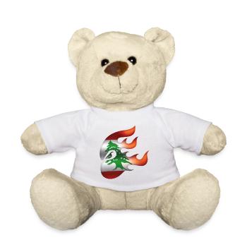 Drapeau du Liban - Liban - Ninja - Nounours - blanc - Devant