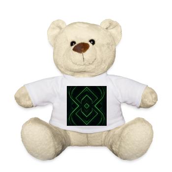 Futuristic green geometry - Teddy Bear - white - Front