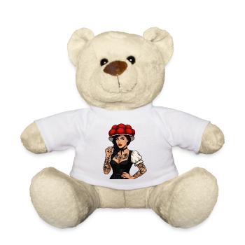 Bollenhut Tattoo Girl Schwarzwald Freiburg Heimat - Teddy - Weiß - Vorne