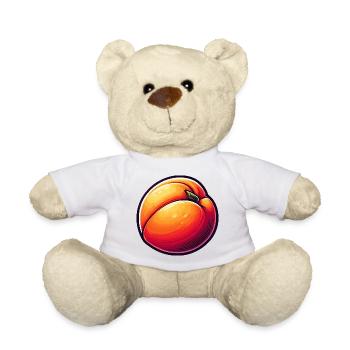 Pfirsich-Illustration lebendige Naturkunst - Teddy - Weiß - Vorne
