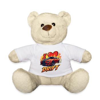 Speedster drift voiture illustration - Nounours - blanc - Devant
