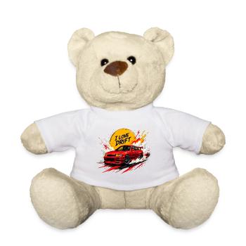 Rotes Drift Auto Splash Kunstwerk - Teddy - Weiß - Vorne