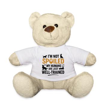 Drôle de chien gâté humains animaux de compagnie humour citation - Nounours - blanc - Devant