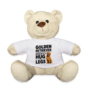Golden Retriever Hug With Legs - Teddy Bear - white - Front