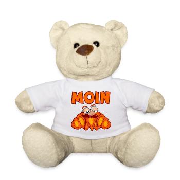MOIN FRANZBRÖTCHEN SCHNURRBART MANN - Teddy - Weiß - Vorne