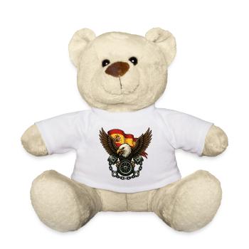 Eagle and Spanish flag in bold tattoo - Teddy Bear - white - Front