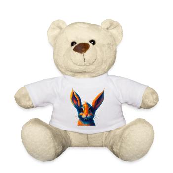 Futuristic Rabbit with the Magic of Colors - Teddy Bear - white - Front