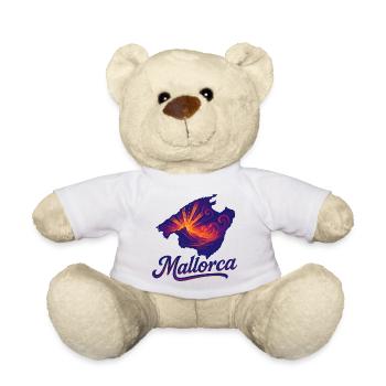 Mallorca Insel Urlaub Silhouette Sommer Geschenk - Teddy - Weiß - Vorne
