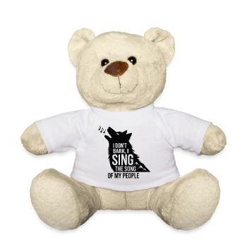Je n'aboie pas, je chante la chanson de mon peuple Husky - Nounours - blanc - Devant