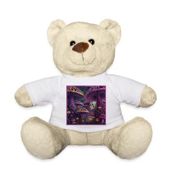 Mystic Mushroom Skull Forest - Teddy Bear - white - Front
