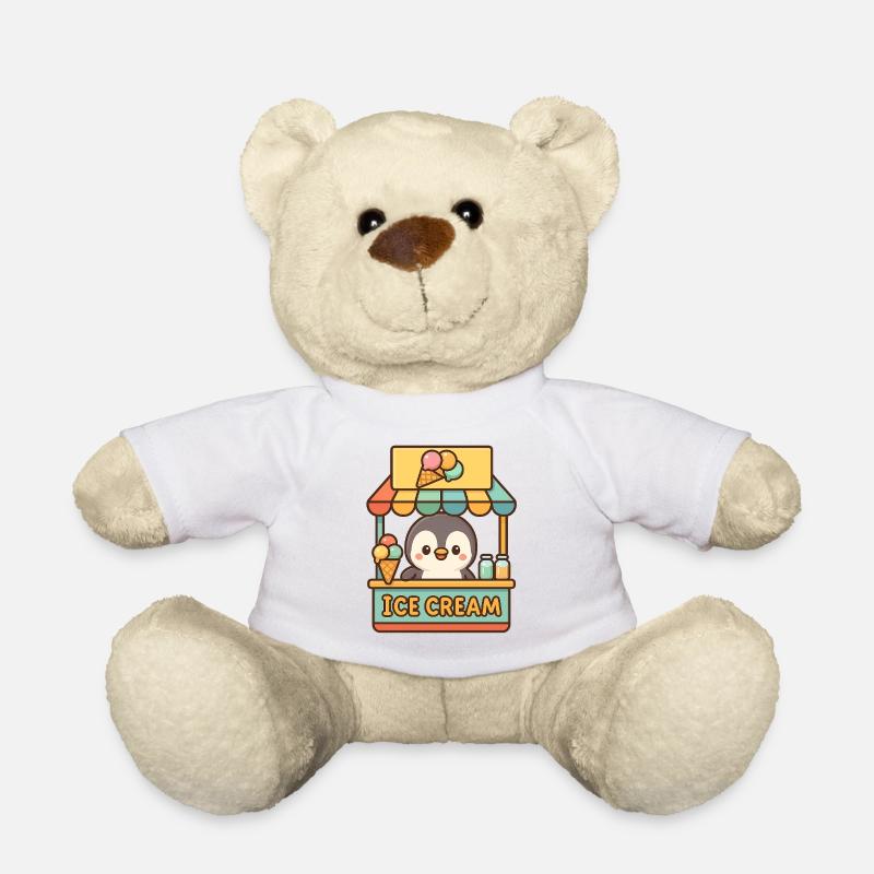 kleine pinguin verkoopt ijsjes - Teddy Bear - white