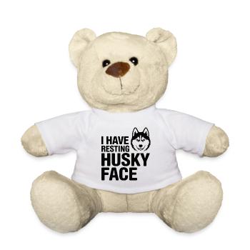 Ruhendes Husky-Gesicht Lustiges Hundezitat - Teddy - Weiß - Vorne