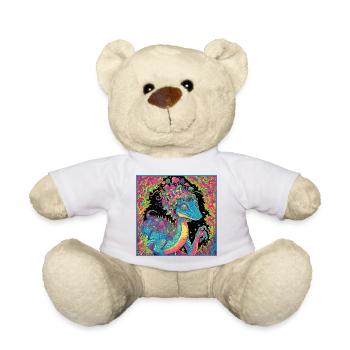 Psychedelischer Walddrache Illustration - Teddy - Weiß - Vorne