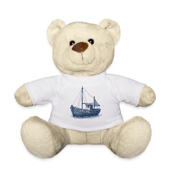 Das Shanty Man Nautical Boat Design - Teddy - Weiß - Vorne