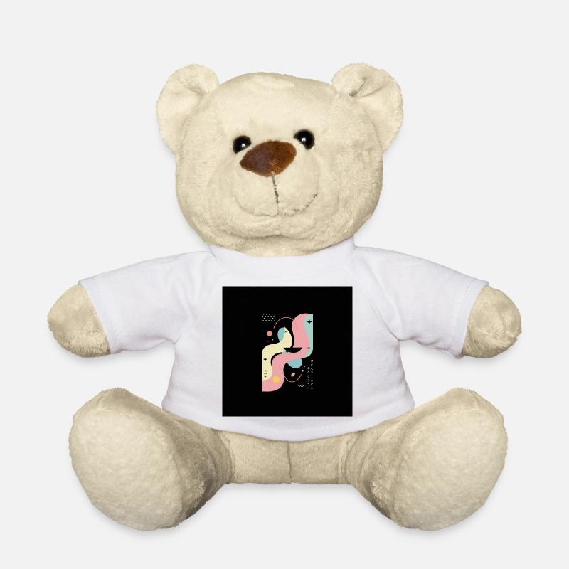Abstrait Féminin Sur Fond Noir - Nounours - blanc