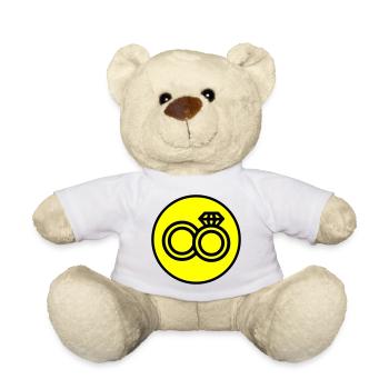 Alliances Icône de mariage - Nounours - blanc - Devant