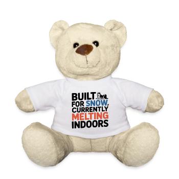 Built for Snow Husky Dog Lover  - Teddy Bear - white - Front