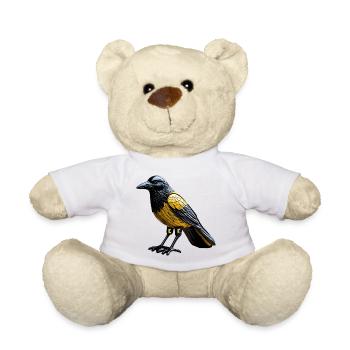 Bird Design Watch in Bold Colors - Teddy Bear - white - Front