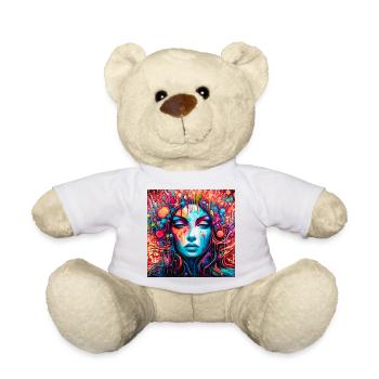 Psychedelisches Märchen-Porträt - Teddy - Weiß - Vorne