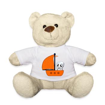 Kinder Segelboot Halloween Geister - Teddy - Weiß - Vorne