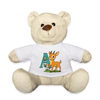Kindliche Antilope mit dem Buchstaben A - Teddy - Weiß - Vorne