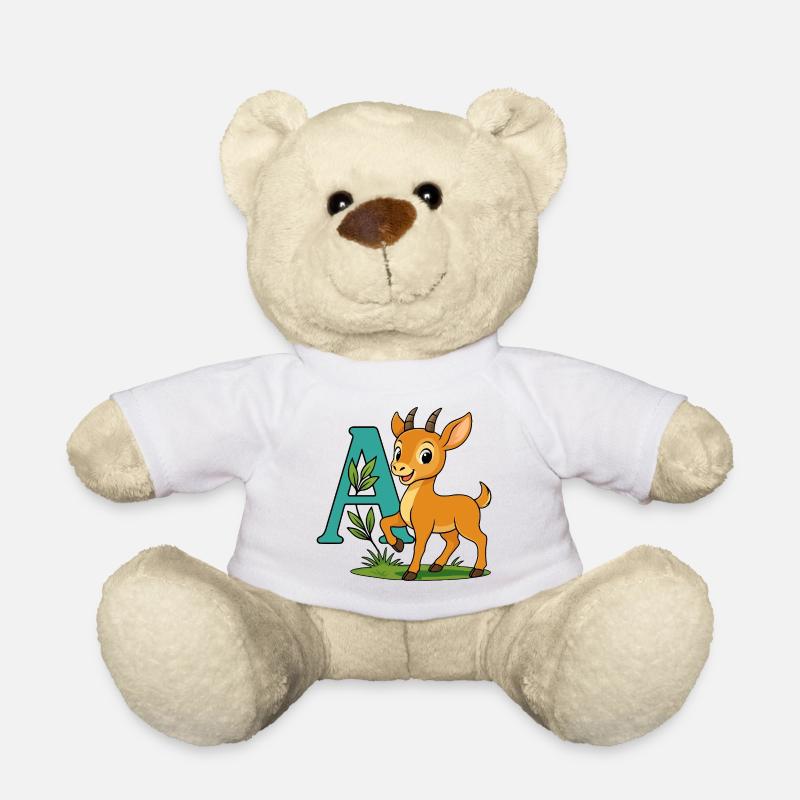 Kindliche Antilope mit dem Buchstaben A - Teddy - Weiß