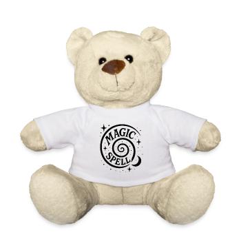 Magic Spiral with Moon and Stars - Teddy Bear - white - Front