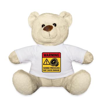Warnung bei der Audiowiedergabe - Teddy - Weiß - Vorne