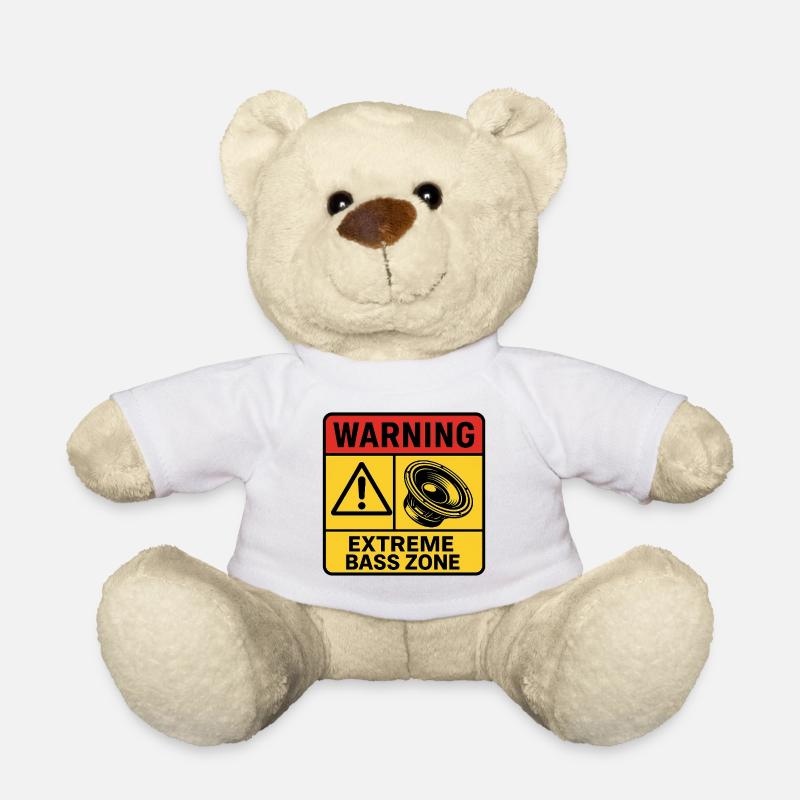 Extreme Bass Zone Warning - Teddy Bear - white